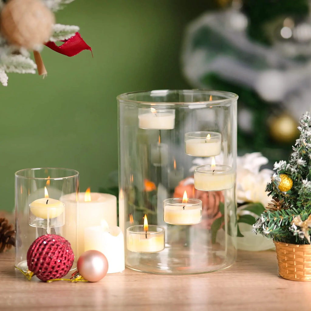 Glass Cylinder Hurricane Candle Holder - view 6