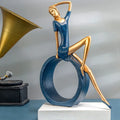 Elegant Women Reading Girl Figurine Art - view 1