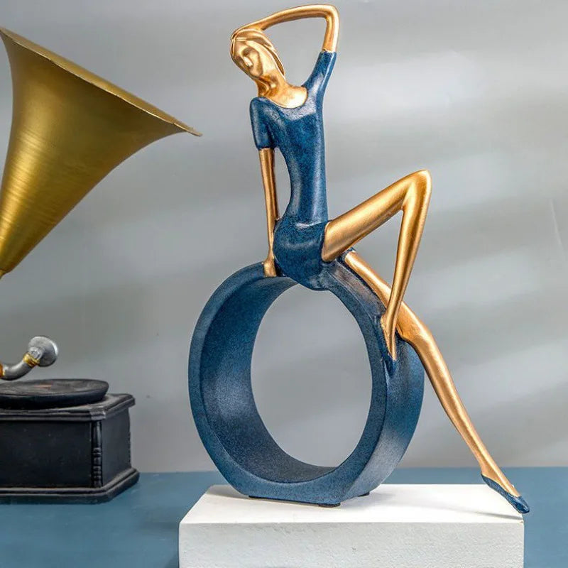 Elegant Women Reading Girl Figurine Art - view 1