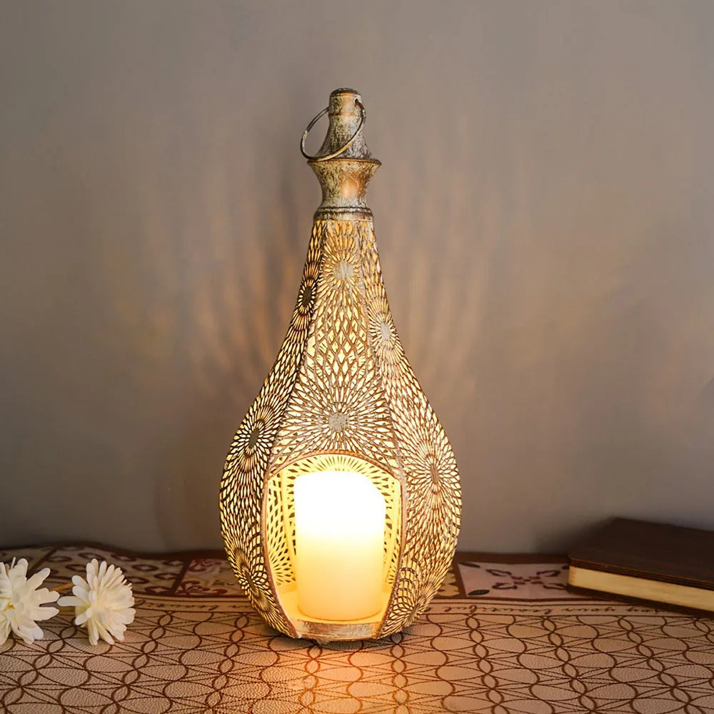 Moroccan Lantern Candle Holder Iron Hollow-Out - view 6