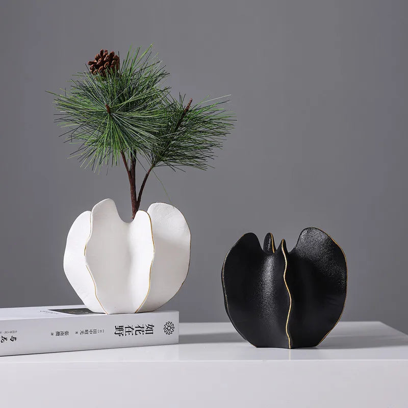 Ceramic Vase Irregular Carambola Flower Arrangement - view 3