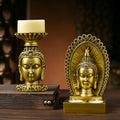 Candle Holder Buda Candlestick Resin Fengshui - view 1