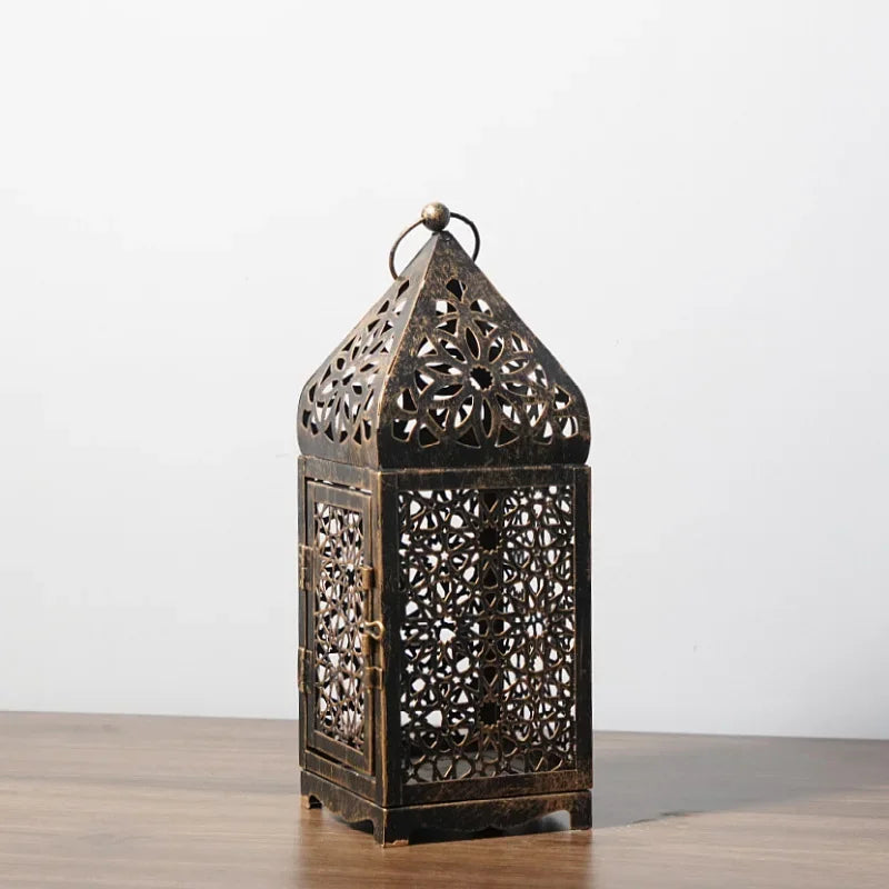Arab Metal Wind Lantern Vintage Candle - view 7