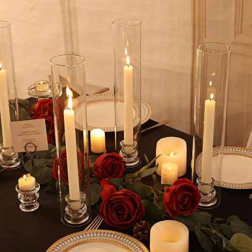 1 2 Transparent Hurricane Glass Candle - view 2