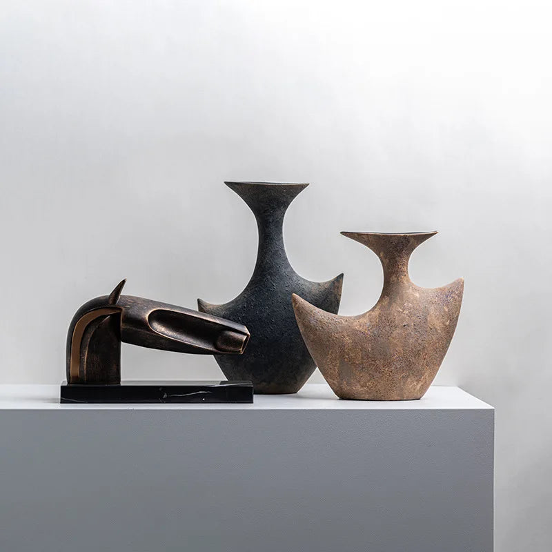 Ceramic Vase Abstract Geometric Radians Flower - view 3