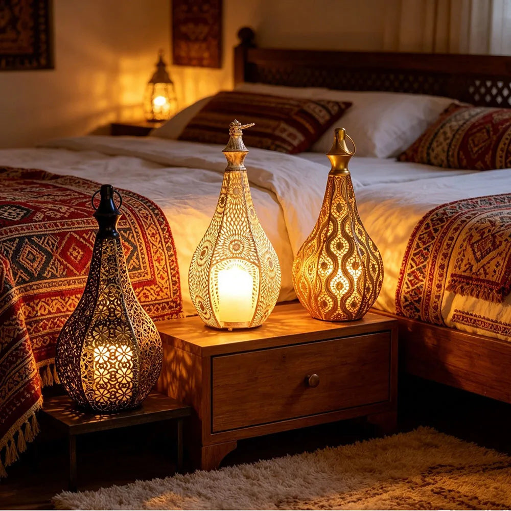 Moroccan Lantern Candle Holder Iron Hollow-Out - view 2