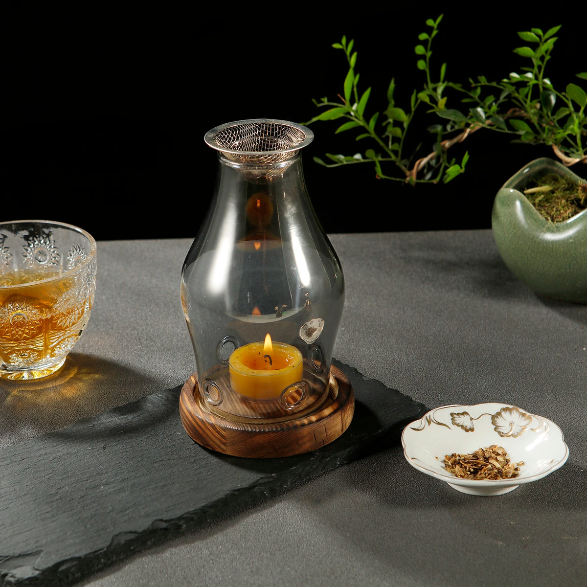 Glass Candle Holder Heating - view 2