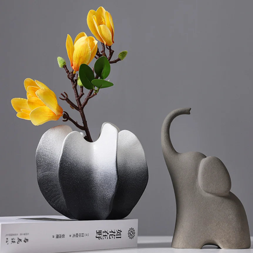 Ceramic Vase Irregular Carambola Flower Arrangement - view 4