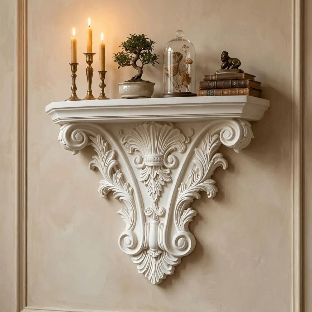 3D Printing Floating Shelf Carving Retro - view 2