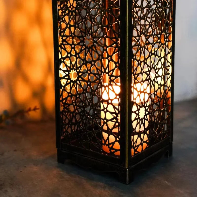 Arab Metal Wind Lantern Vintage Candle - view 4