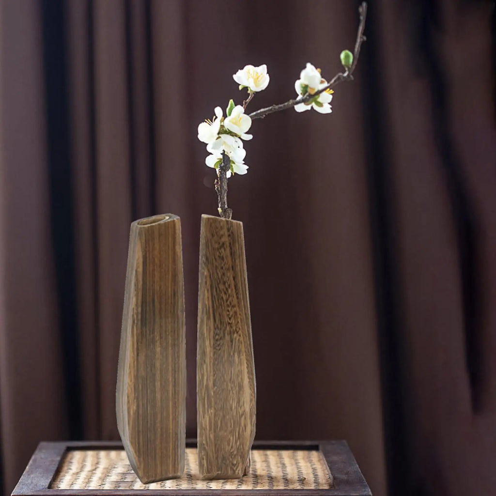 Wooden Vase Flower Table Ornament - view 2