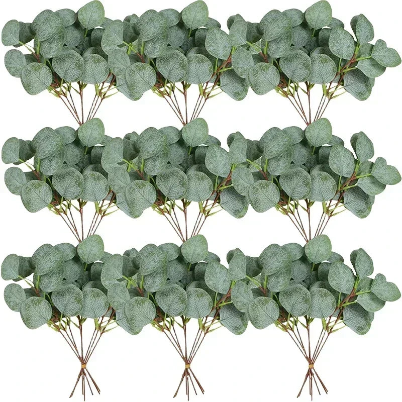 Artificial Eucalyptus Stems Fake Greenery Leaves - view 1