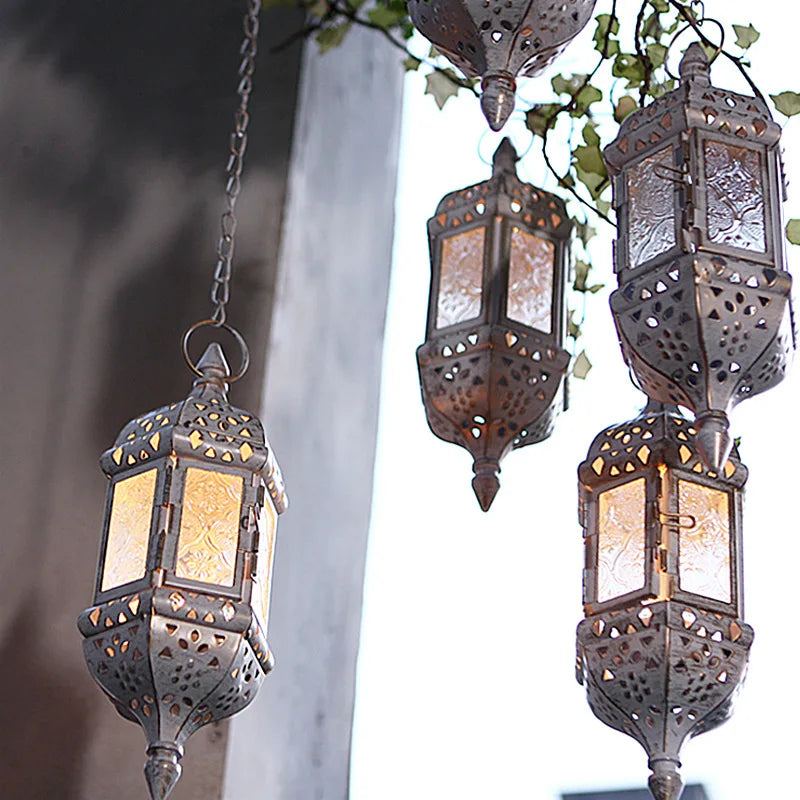 Metal Hanging Candlesticks Candelabrum Pendant Light - view 1