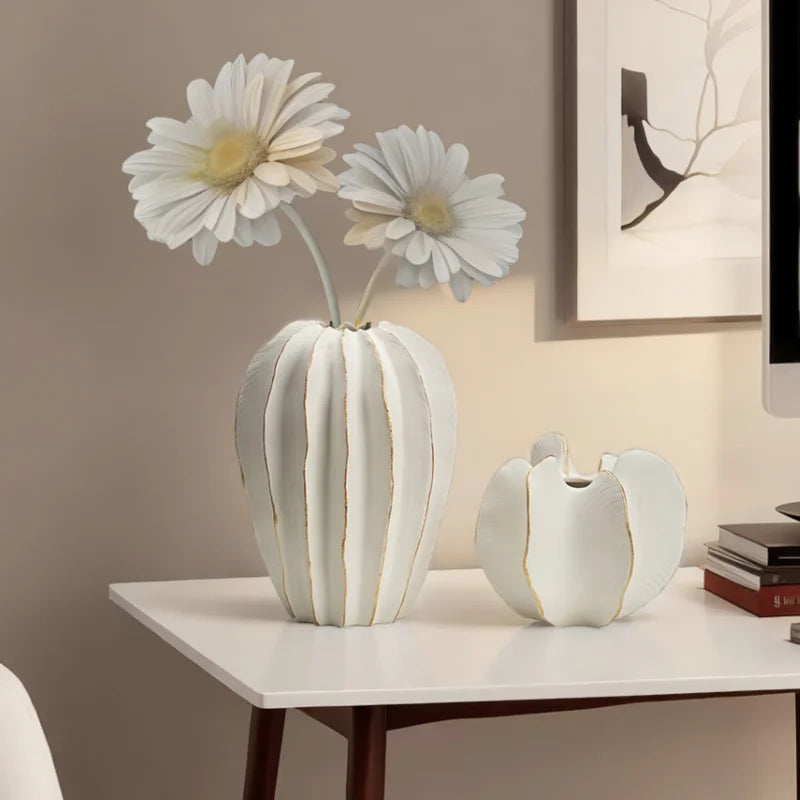 Ceramic Vase Irregular Carambola Flower Arrangement - view 2