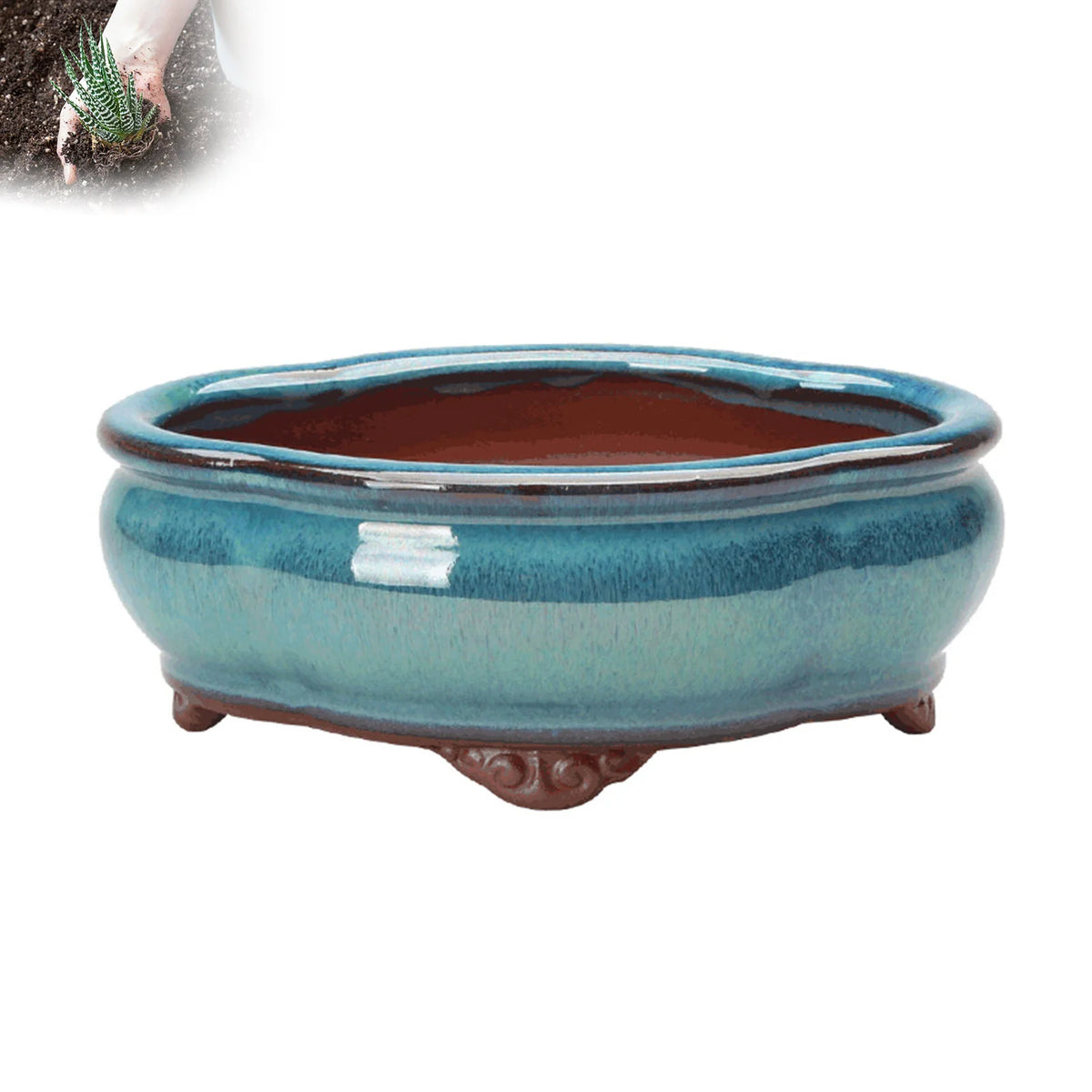 Ceramic Garden Planter Pots Elegant Breathable - view 4