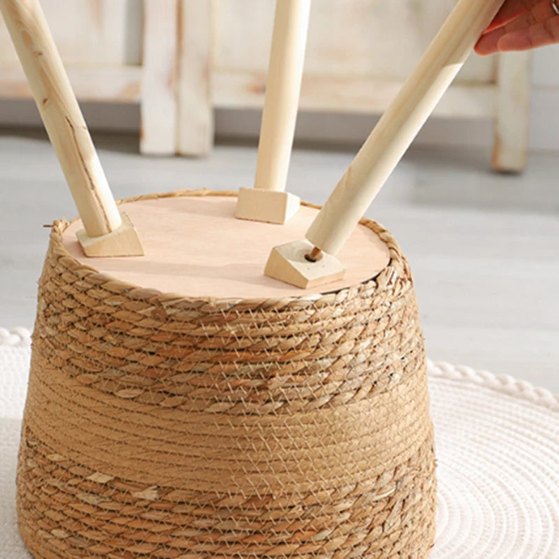 Living Floor-Standing Tall Plant Stand Rattan-Woven - view 2