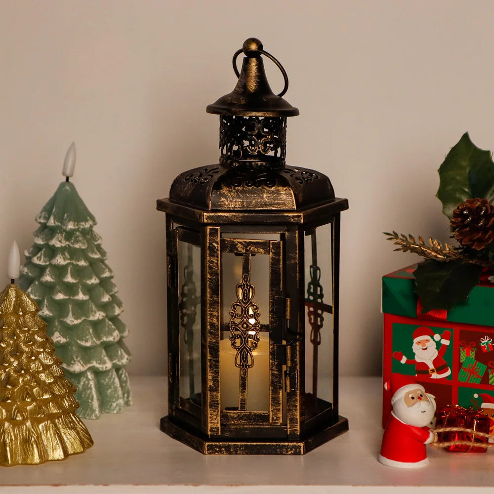 Luxural Nordic Candle Holder Lanterns Metal - view 4