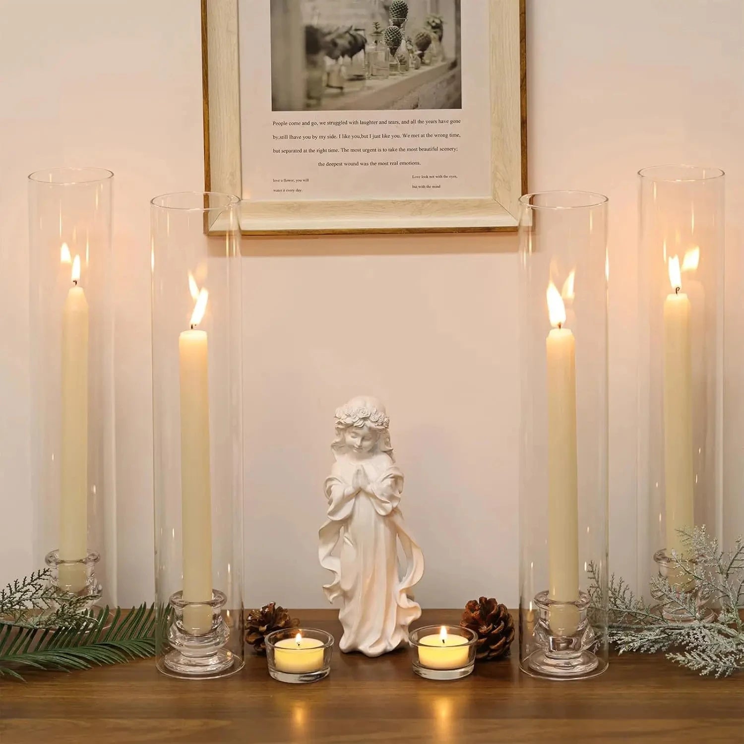 1 2 Transparent Hurricane Glass Candle - view 4