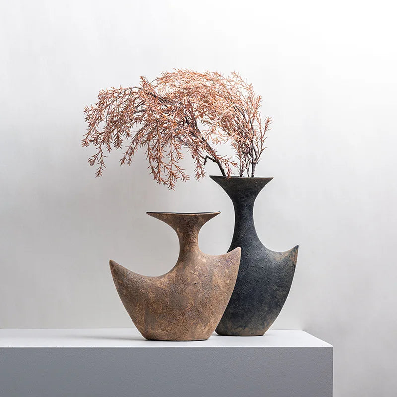 Ceramic Vase Abstract Geometric Radians Flower - view 2