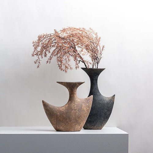 Ceramic Vase Abstract Geometric Radians Flower - view 2