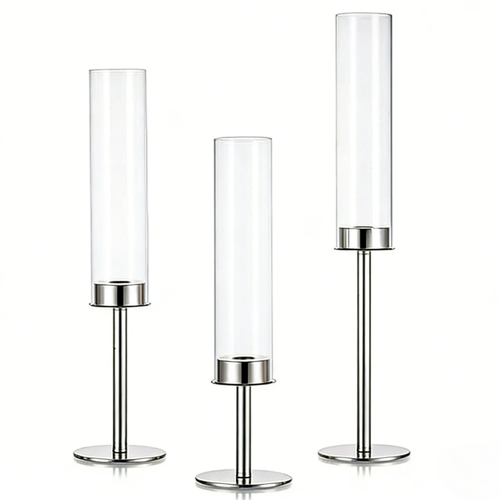3-Pack Gold Silver Hurricane Candle Holders - view 8