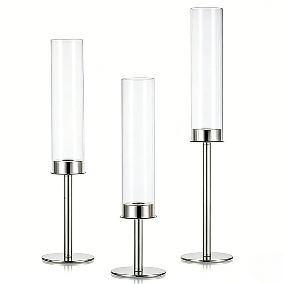 3-Pack Gold Silver Hurricane Candle Holders - view 8