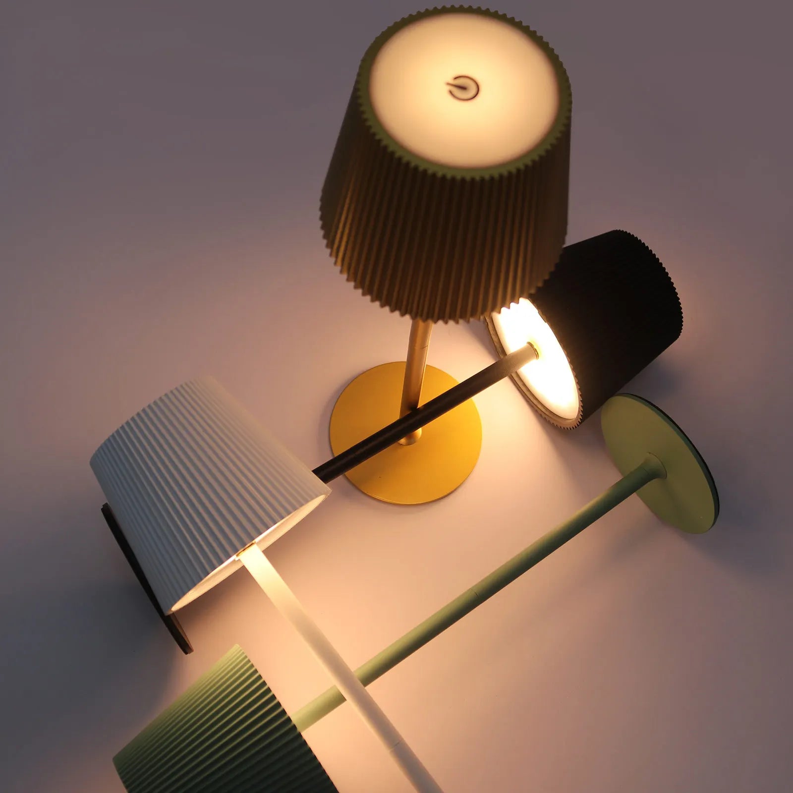 Striped Table Lamp Rechargeable Dimmable - view 3