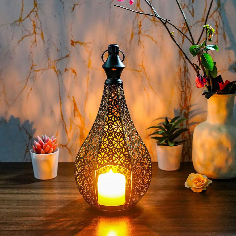 Moroccan Lantern Candle Holder Iron Hollow-Out - view 5